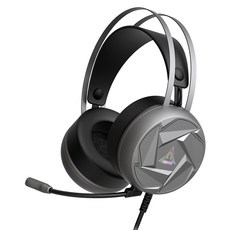 ABKO Virtual 7.1 ENC 環繞電腦遊戲耳機, 深灰色, N300