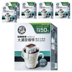 金車 MR.BROWN 伯朗咖啡 大濾掛咖啡, 加量50%, 100%阿拉比卡豆, 超大杯300cc, 15g, 10包, 6盒