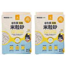 DOG CAT STAR 汪喵星球 益生菌消臭豆腐砂 米粒型, 2.7kg, 2袋