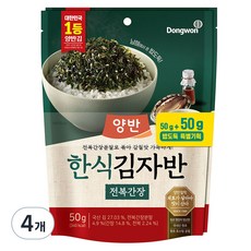 양반 한식 김자반 전복간장, 50g, 4개 4봉, 50g