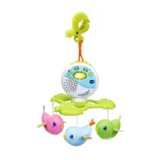 vtech 偉易達 可攜式3合1啾啾鳥音樂鈴 嬰兒床鈴 音樂安撫玩具 聲光玩具, 1個