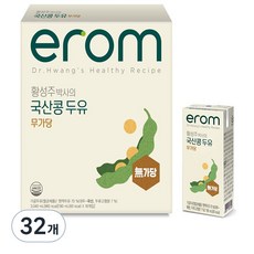 이롬 황성주 박사의 국산콩 두유 무가당, 190ml, 32개