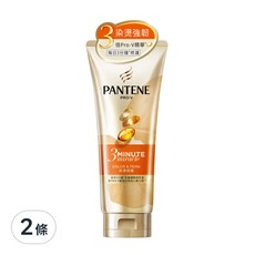 PANTENE 潘婷 3 MINUTE MIRACLE 燙染護髮精華, 染燙修護 秀髮光澤, 取代潤髮 天天用超輕盈, 一抹滲透 需沖洗, 180ml, 2條