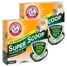 ARM&HAMMER 超凝結貓砂, 超強凝結力,易於清潔, 99%低粉塵, 清新香味, 清香味, 9.07kg, 2盒