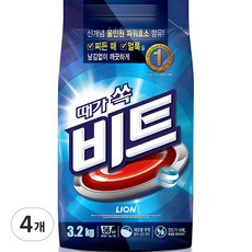 Beat 洗衣粉 一般用 補充包, 3.2kg, 4個