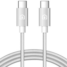 홈플래닛 고속충전케이블 C타입, 1.5m, 실버, 2개 1.5m, 실버, 2개