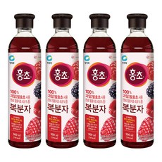 청정원 홍초 복분자, 900ml, 4개