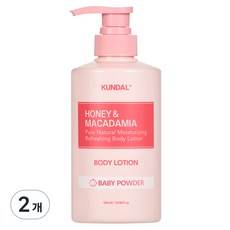 쿤달 퓨어 바디로션 베이비파우더향, 500ml, 2개