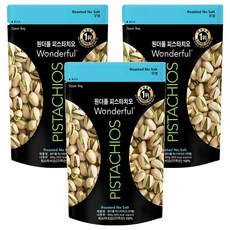 Wonderful PISTACHIOS 帶殼無鹽開心果, 300g, 3包