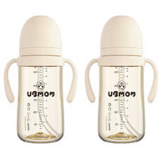 유비맘 시그니처 PPSU 빨대컵 280ml, 2개, 요거트