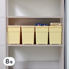 IRIS OHYAMA 愛麗思歐雅瑪 收納盒 BU-200, 黃色, 8個