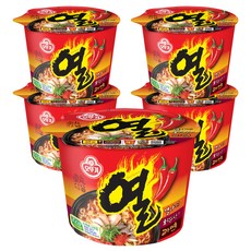 오뚜기 열라면 용기 105g, 5개