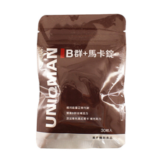 UNIQMAN 優仕曼 B群 + 馬卡錠, 30顆, 3袋