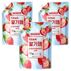 래미푸드 저온농축 딸기잼, 1kg, 3개