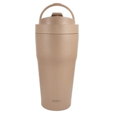 WOKY 沃廚 台灣公司貨 雙層陶瓷渾圓杯, 咖啡色, 550ml, 1個
