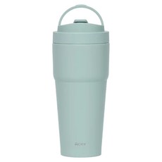 WOKY 沃廚 台灣公司貨 雙層陶瓷渾圓杯, 水淺綠, 750ml, 1個