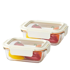 락앤락 더 큐브 직사각 화이트 630ml, 2개, 단품