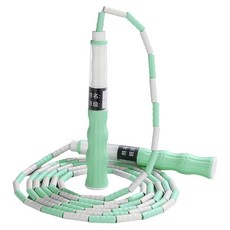 Jane&Nini Toy 兒童初學竹節跳繩,綠色,安全材質,輕巧便攜,適合初學者,有效鍛鍊心肺功能, 1個