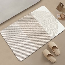 아필코 빨아쓰는 욕실 주방 논슬립 소프트 규조토 발매트 60 x 40 cm, L, 1개