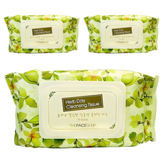 THE FACE SHOP 菲詩小舖 草本季節植物精華卸妝濕紙巾, 70張, 3包