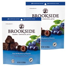 BROOKSIDE 巴西莓藍莓口味黑巧克力，酸甜果汁軟餡，7 oz (198 g), 198g, 2包