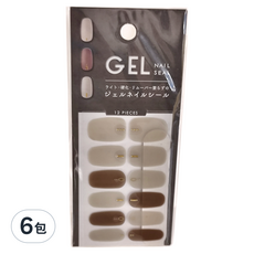 GEL 凝膠指甲貼, 12 片裝, 款式隨機, 6包