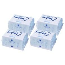 hoppi 雲柔乾濕兩用巾, 100抽/包, 加厚柔軟舒適, 嬰兒媽媽皆宜, 100張, 4包