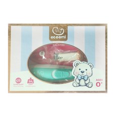 Ecoomi 電池款磨甲機禮盒組, 超靜音, 超輕量54g, 0歲+, 藍色, 1組