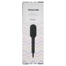 TESCOm 負離子直髮造型梳 TB550ATW, 快速加熱, 國際電壓 AC100-240V, 最高溫度200℃, 暮光黑, 1個