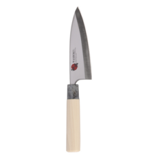 WASHOKU 和燭 日本和燭原木魚刀, 日本 DSR1K6 高碳鋼不銹鋼, 適用於鮮魚、肉品、蔬菜等食材, 15.5cm, 51547, 1支