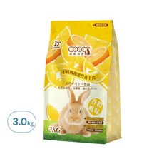 doter 寵愛物語 寵愛兔飼料, 香橙風味, 天然提摩西草製成, 添加絲蘭精華, 3kg, 1袋