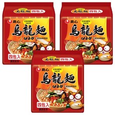 NONGSHIM 農心 烏龍麵 香辣海鮮味 4入, 480g, 3袋