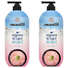 오가니스트 히말라야 핑크솔트 풍성한 거품 산뜻한 바디워시 민트향, 900g, 865ml, 2개 865ml, 2개