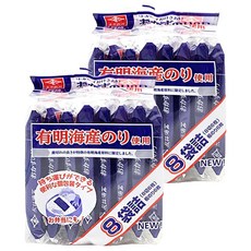 永井海苔 味付海苔片 8入 Set, 日本原裝進口經典暢銷海苔, 香脆可口, 17.6g, 2袋
