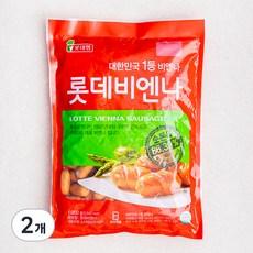 롯데햄 롯데비엔나 소시지, 1kg, 2개