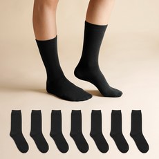 삭스팝 여성용 프리미엄 롱롱 무지 장목 양말 8켤레