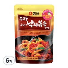 샘표 별미여행 무교동 오징어 낙지볶음 양념, 130g, 6개