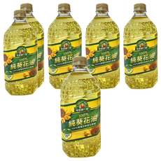 得意的一天 100%純葵花油，初榨葵花原油，物理壓榨，保留天然風味，油質純粹, 2L, 6瓶