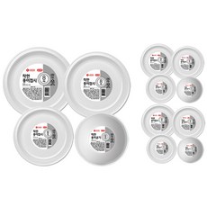 롯데이라이프 착한 종이 접시 3종 x 8p + 착한 종이 공기 1종 8p, 4종, 3세트