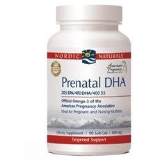 Nordic Naturals 好孕到魚油加強膠囊, 90 顆軟膠囊, 205 EPA/480 DHA/400 D3, 90顆, 1罐