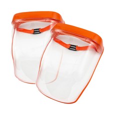 ORANGE PLUS 悅康品家 品悅小物 盾牌面罩 2個入組, 可重複消毒使用防飛沫 防油煙護目面罩, 335 x 250 x 150mm, 透明, 1組