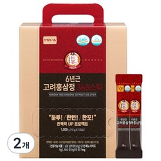 정원삼 6년근 고려홍삼정 365스틱, 1kg, 2개