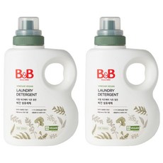 비앤비 라즈베리 식초 담은 무향 비건 섬유 유아 세제 용기형, 2개, 1500ml
