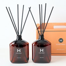 H 켈리 디퓨저 530ml x 2p + 리드스틱 10p 선물세트, 플라워가든, 1세트