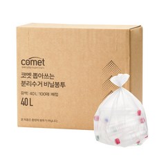 comet 抽取式分類回收縫接塑膠袋, 40L, 100個