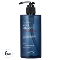 AVCA Fresh&Clean乳酸菌護理男性清潔劑 木質費洛蒙香, 300ml, 6個