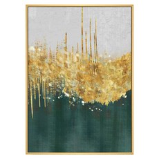 菠蘿選畫所 綠松石嵌金絲I APAD3491D 掛畫, 40 x 30cm, 木色框 - 北歐風裝飾, 木色