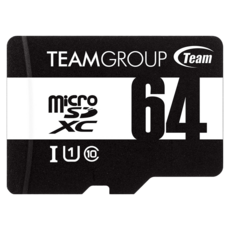 TEAMGROUP 十銓 Micro SDXC UHS-I U1 C10 記憶卡 含轉卡 - 速度高達100MB/s, Full HD 1080p, 1個, 64GB