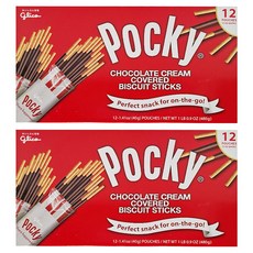 glico 格力高 Pocky 百奇 巧克力棒, 12包Set, 完美零食, 40g, 2盒