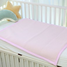 화모 3중직 거즈 앤 매쉬 신생아 프리미엄 하이포라 방수 패드, 핑크, 1개